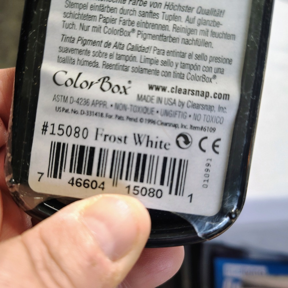 ColorBox Pigment Stamp Pad Frost White Acid Free Crafting Scrapbooking Ink New - Picture 4 of 4
